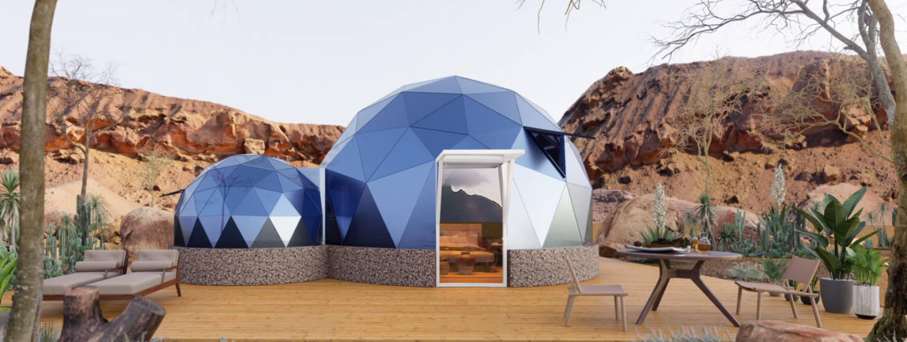 珲春市球形智能光伏玻璃星空房